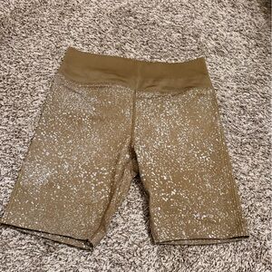 Lululemon Speckled Olive Green Bike Shorts